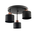 Lampa sufitowa 3xE27 black copper