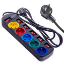 Listwa zasilająca 2m 5 socket COLOR protect