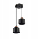 Lampa 2xE27 black copper