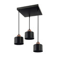 Lampa wisząca 3xE27 black cooper