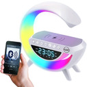 Głośnik bezprzewodowy z ładowarką RGB zegar