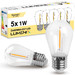 E27 PVC 1W filament WW KOMPLET 5 SZT 
