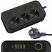 Listwa zasilająca 2m 3 socket 10A +4 USB Czarny