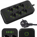 Listwa zasilająca 2m 6 socket 10A +4 USB Czarny